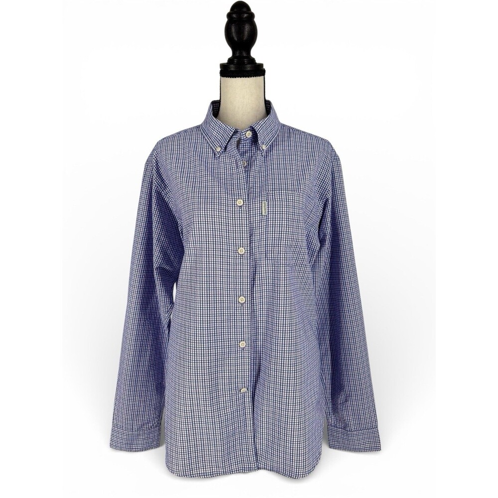 MONTBELL Women's L Wickron Seersucker L/S Shirt Blue Lavender Top